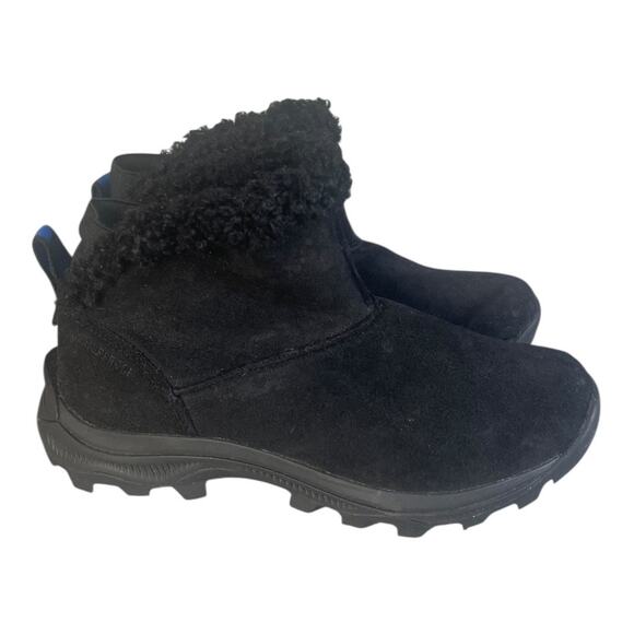 Merrell Women’s Icepack 2 Bluff Polar Waterproof Black Suede Snow Boots Size-8.5 - Picture 1 of 9